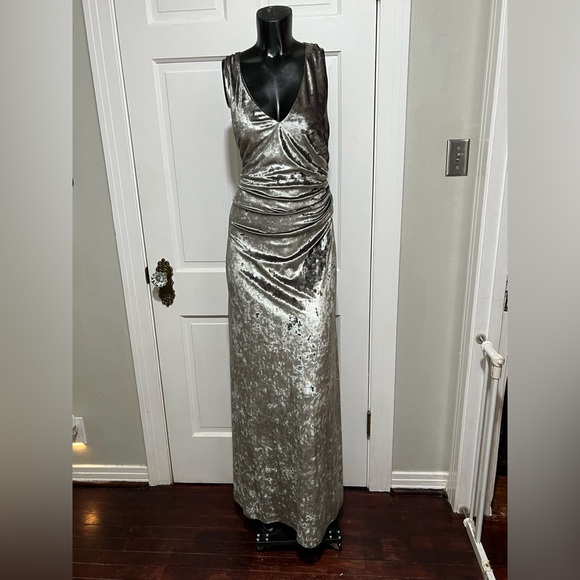 Womens Calvin Klein Crushed Velvet Formal Homecoming Prom Pageant Size 12 - Picture 1 of 6